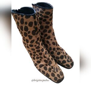 Stuart Weitzman Leopard Print Heeled Boots